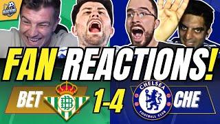 CHELSEA FANS CRAZYREACTION TO REAL BETIS 1-4 CHELSEA | UEFA EUROPA CONFERENCE LEAGUE FAN REACTIONS