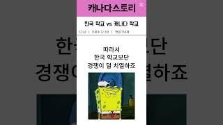 한국 교육 vs 캐나다 교육