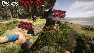 I got HUNTED by Cannibals in the FOREST... - (Sons of the Forest)