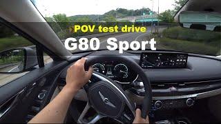 2022 Genesis G80 sport POV test drive