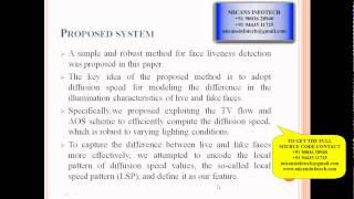 Face Liveness Detection From a Single Image viaDiffusion Speed Model