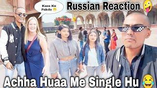 Agra Kile Pr Etni Sari Cute Ladkiya  || Achha Huaa Me Single Hu || Tiger Kirar Vlogs