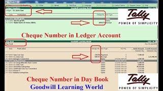 Tally TDL for Cheque Number in Ledger Account and Day book View (Updated Version)