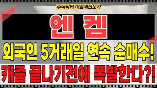 엔켐 - 외국인 5거래일 연속 순매수! 캐즘 끝나기전에 폭발한다?! 그전에 개인들 물량 다 털린다?!