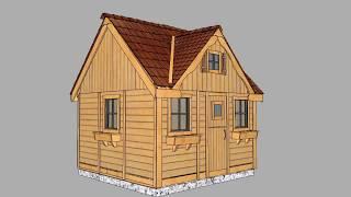 Outdoor Living Today 9X9 Lauren's Cottage Playhouse Animated Assembly Video