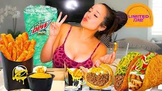 Taco Bell Mukbang! | TRYING THE DELUXE CRAVINGS BOX FOR THE 1ST TIME | Queen Dee Fitness