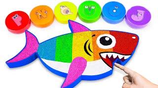 Satisfying Video | How To Make Rainbow Shark Bathtub With Glitter Slime Smoothie Cutting ASMR