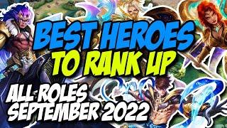 BEST HEROES IN MOBILE LEGENDS SEPTEMBER 2022 ALL ROLES || RANK UP META