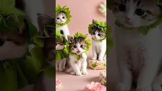 Adorable Baby Cats in Nature-Inspired Outfits | Whimsical & Cute Kittens #cat #hilariousfelines