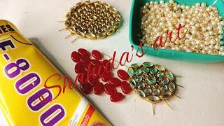 how to make kundan jewellery easily at home || shahida's art