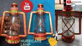 Hurricane lamp making craft. How to make hurricane lampwith Hajmola jar. Bongo Shilpo  #craft #art