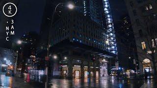 NYC 3 a.m. Rain - Manhattan, New York 4K