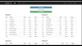MLB Linuep Optimizer - Lineup Lab - Diversify Results for GPPs