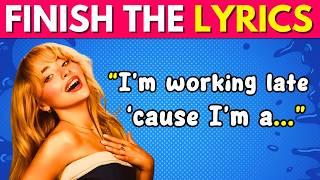 FINISH THE LYRICS Most Popular 2024 songs  | Music Quiz 