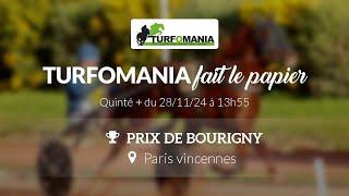 Turfomania Pronostic Quinté du Jeudi 28 Novembre 2024