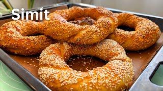 Simit - Turkish Street food Sesame Bagel recipe | Ring bread