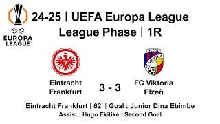 24-25 #UEFAEuropaLeague #LeaguePhase｜1R｜#EintrachtFrankfurt 3 - 3 #FCViktoriaPlzeň｜#JuniorDinaEbimbe