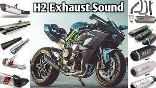 SOUND OF DIFFERENT EXHAUSTS ON H2 || HEAVY MOTORS ||