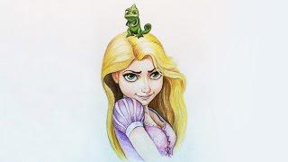 Уроки рисования. Как нарисовать Рапунцель how to draw Rapunzel from "Tangled" | Art School