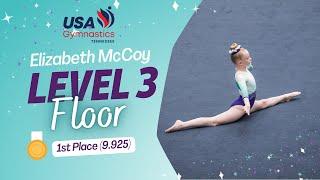 ALMOST PERFECT Level 3 Floor Routine (9.925) - TN State Meet 2023