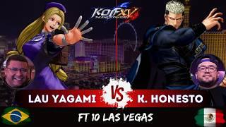 KOF XV▰ LAU YAGAMI (Angel/Duo Lon/Hinako) vs LAYEC (Kim/Rugal/Goenitz)▰FT 10 Las Vegas #KOFXV #KOF15