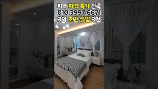 운정역신축빌라 파격 초특가 3억초반 실입3천 파주신축빌라