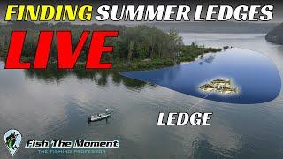 2 Hours of Summer Ledge Fishing For Offshore Bass | Side Imaging, Down Imaging, Livescope, Mapping