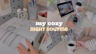  my cozy night routine | watching drama, studying, making home coffee & unboxing