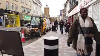 BUSY NORTHAMPTON TOWN CENTRE MARKET SQUARE AND THE MALL (DEC 2024)