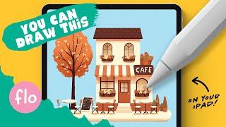 Anyone Can Draw This Cozy Cafe in PROCREATE