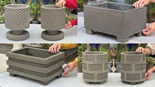 4 Projects To Cast Plant Pots From Cement - Great!  Garden Decoration