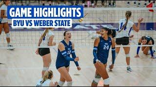 BYU Women's Volleyball vs Weber State | Full Game Highlights (2024)