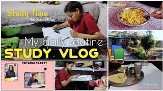 Study vlog  | My Daily routine  | Study motivation  @Priyanka_tilawat  #Study_vlog #Studywithme