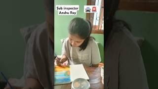 Canvas painting ️ Sub inspector Anshu Roy #shorts #ytshorts #youtubeshorts