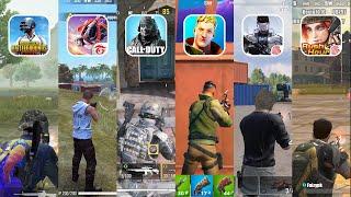 PUBG Mobile vs FREE FIRE vs Call of Duty Mobile vs Fortnite vs Cyber Hunter vs Rules of Survival |PK