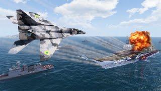 Ukrainian Elite MiG-29 Fighters Destroy a Russian Aircraft Carrier Group - Arma 3