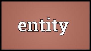 Entity Meaning