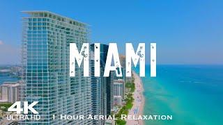 [4K] MIAMI 2024  1 Hour Drone Aerial Relaxation Film | Florida FL USA United States GTA VI 6