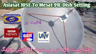 How To Sat Mesat 91E C Band Dish Setting From Asiasat 105 On 4 Feet