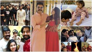 Mega Family Sankranti celebrations || Chiranjeevi Ram Charan Allu Arjun Sai Dharam Tej Varun Tej