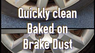 How to quickly clean heavy baked on brake dust- Quick-Glo metal polish!