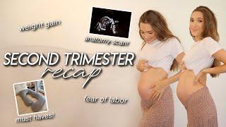 SECOND TRIMESTER RECAP | weight gain, fears of giving birth, gender disappointment, & baby movements