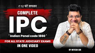 IPC section 1 to 511 in One Shot | Indian Penal Code 1860 | Nitesh Sir ALEC Judiciary #ipc