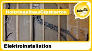 E-Installation im Holzriegelbau/Gipskarton wie es in Österreich gelöst wird