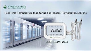 Real Time Temperature Monitoring For Freezer, Refrigerator, Lab, etc.