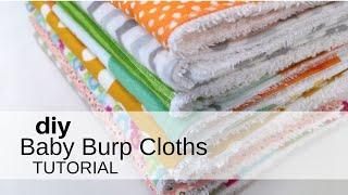 DIY Baby Burp Cloths Tutorial