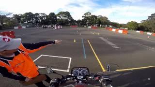 NSW Motorcycle Operator Skills Test (MOST) - My RAW footage.