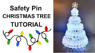 How to Make a Safety Pin Christmas Tree Tutorial Holiday Crafts