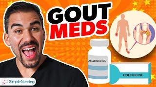 Pharmacology - Gout drugs, Allopurinol, Colchicine for nursing RN PN NCLEX