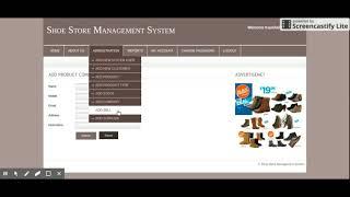 Shoe Store Management System | PHP and MySQL Project Source Code | PHP MySQL CRUD Project